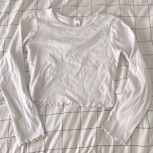 Large, White, Cropped, Bozzolo, Ribbed